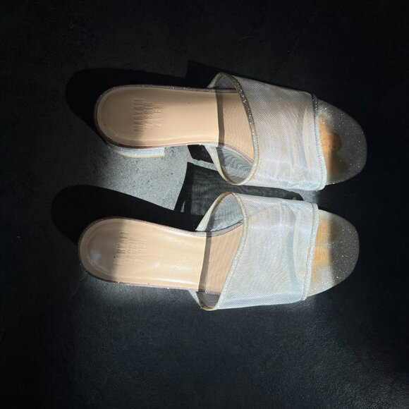 GUC Maryam Nassir Zadeh Mnz Sophie Slides, Mules 36.5, Silver Glitter - Picture 11 of 16
